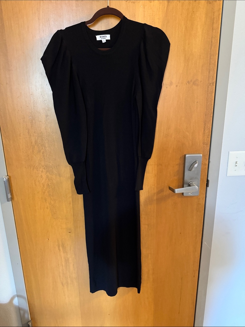 BB Dakota Black Puff Sleeve Maxi Dress